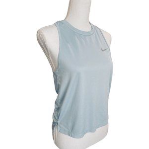 Nike Shirt Tank Top Womens S Blue Sleeveless Dri-Fit Activewear Running Mesh